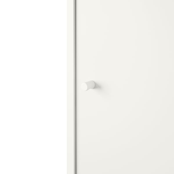 KLEPPSTAD دولاب ملابس مع باب سحّاب, أبيض, 117x55x176 سم