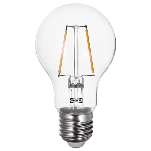 LUNNOM لمبة LED E27 150 lumen, كرويّة شفاف