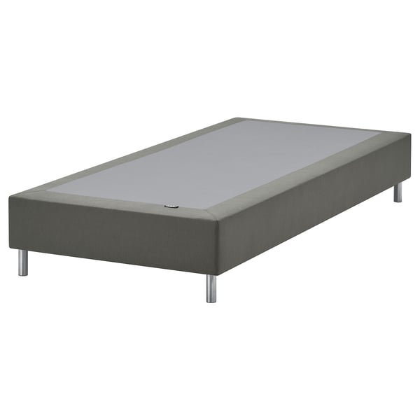 LYNGÖR قاعدة مرتبة ألواح مع أرجل, رمادي غامق, 90x200 سم