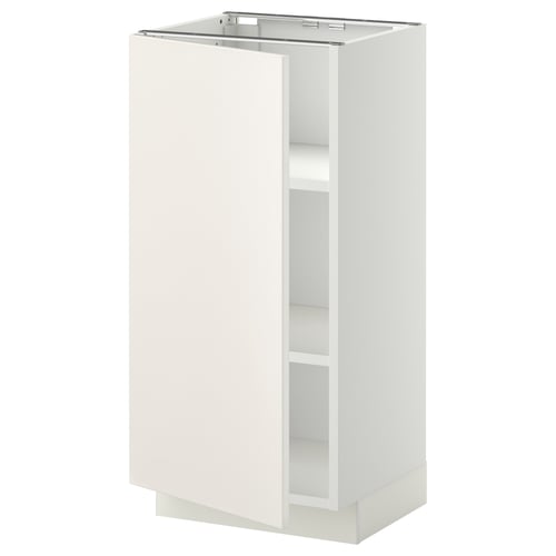 METOD خزانة قاعدة مع أرفف, أبيض/Veddinge أبيض, 40x37 سم