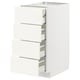 METOD / MAXIMERA خزانة قاعدة 4 واجهة/2منخفض/3وسط, أبيض/Vallstena أبيض, 40x60 سم