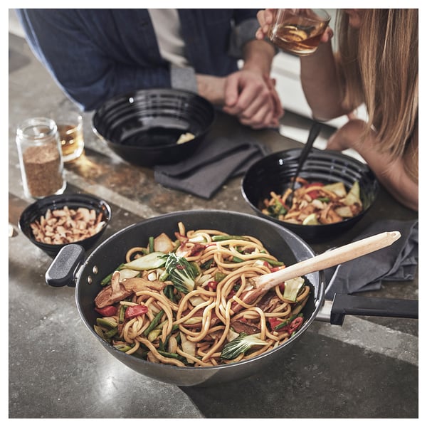 MIDDAGSMAT مقلاة ووك, مانع للالتصاق/ستينلس ستيل, 32 سم