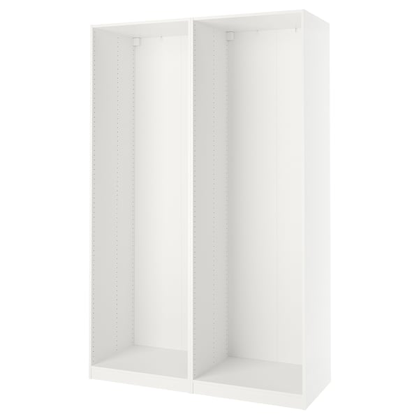PAX هيكلي دولاب ملابس, أبيض, 150x58x236 سم