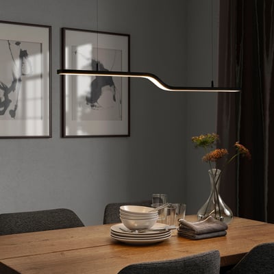 PILSKOTT مصباح معلق LED, ذكي أسود, 97 سم