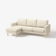 SALTSJÖBADEN كنبة بثلاث مقاعد مع أريكة طويلة, Vittangi بيج فاتح/أبيض