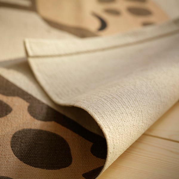 SANDLÖPARE سجادة، غزل مسطح, بيج بني/نقش الزرافة, 90x130 سم