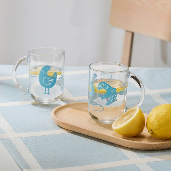 SKEDSTÖR كوب, نقش/زجاج, 30 سل