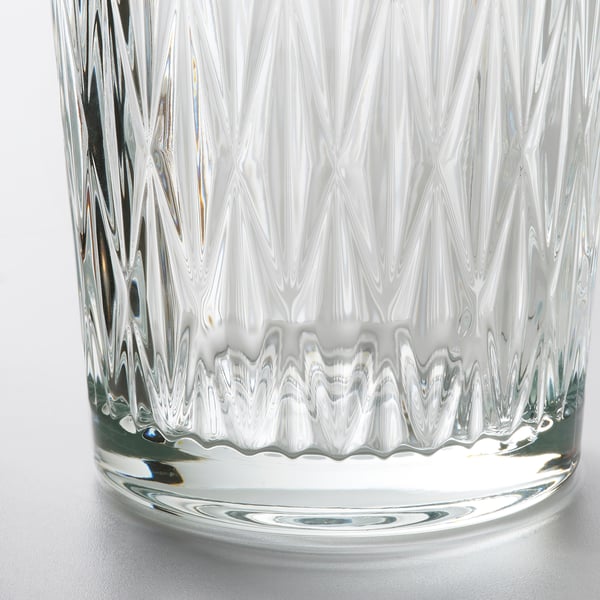 SMÄLLSPIREA مزهرية, زجاج شفاف/نقش, 17 سم