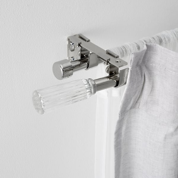 SOLDVÄRGMAL طقم عمود ستارة مزدوج, لون-فضي, 120-210 سم 19 مم