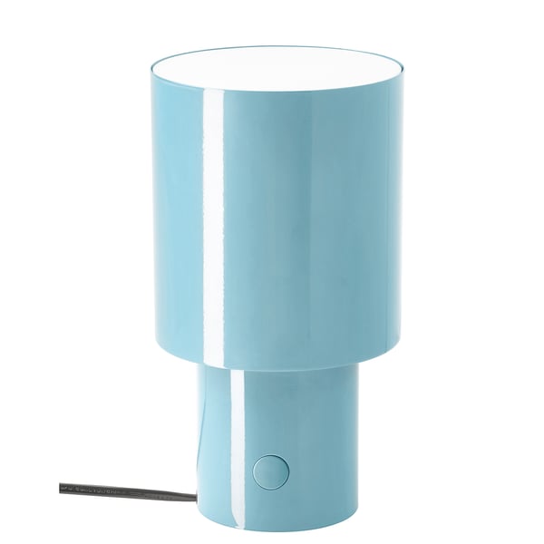 SPETSBOJ مصباح طاولة, إضاءة قابلة للتعتيم/أزرق فاتح, 22 سم