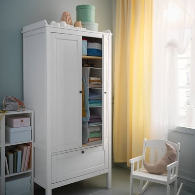 SUNDVIK دولاب ملابس, أبيض, 80x50x171 سم