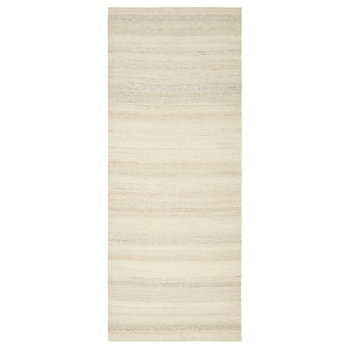 TIDTABELL سجادة، غزل مسطح, بيج, 80x200 سم