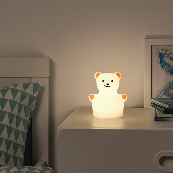 TÖVÄDER إضاءة ليلية LED, دب يعمل بالبطارية
