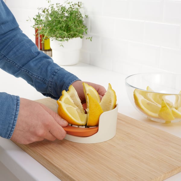 UPPFYLLD قطاعة فواكه، طقم من ٤, ألوان منوعة