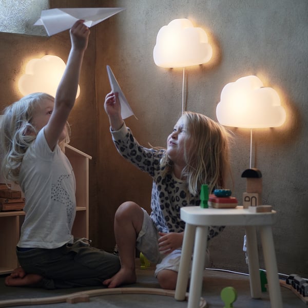 UPPLYST مصباح حائط LED, سحاب أبيض