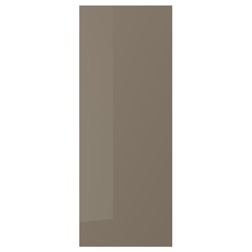 VOXTORP لوح غطاء, لامع رمادي غامق-بني, 39x101 سم