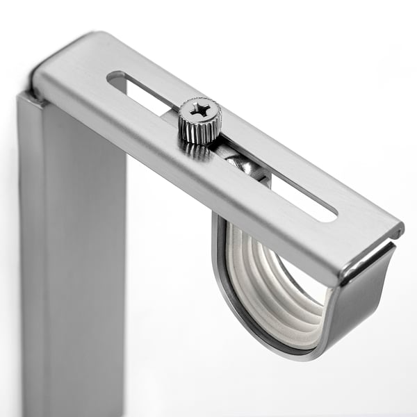 Metal curtain rod holder.