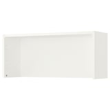A white BILLY bookcase, a classic design with multiple shelves for storage. Its a rectangular shape, perfect for organising books and other items.