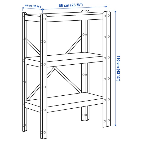 Illustration with measurements for the product: BROR.