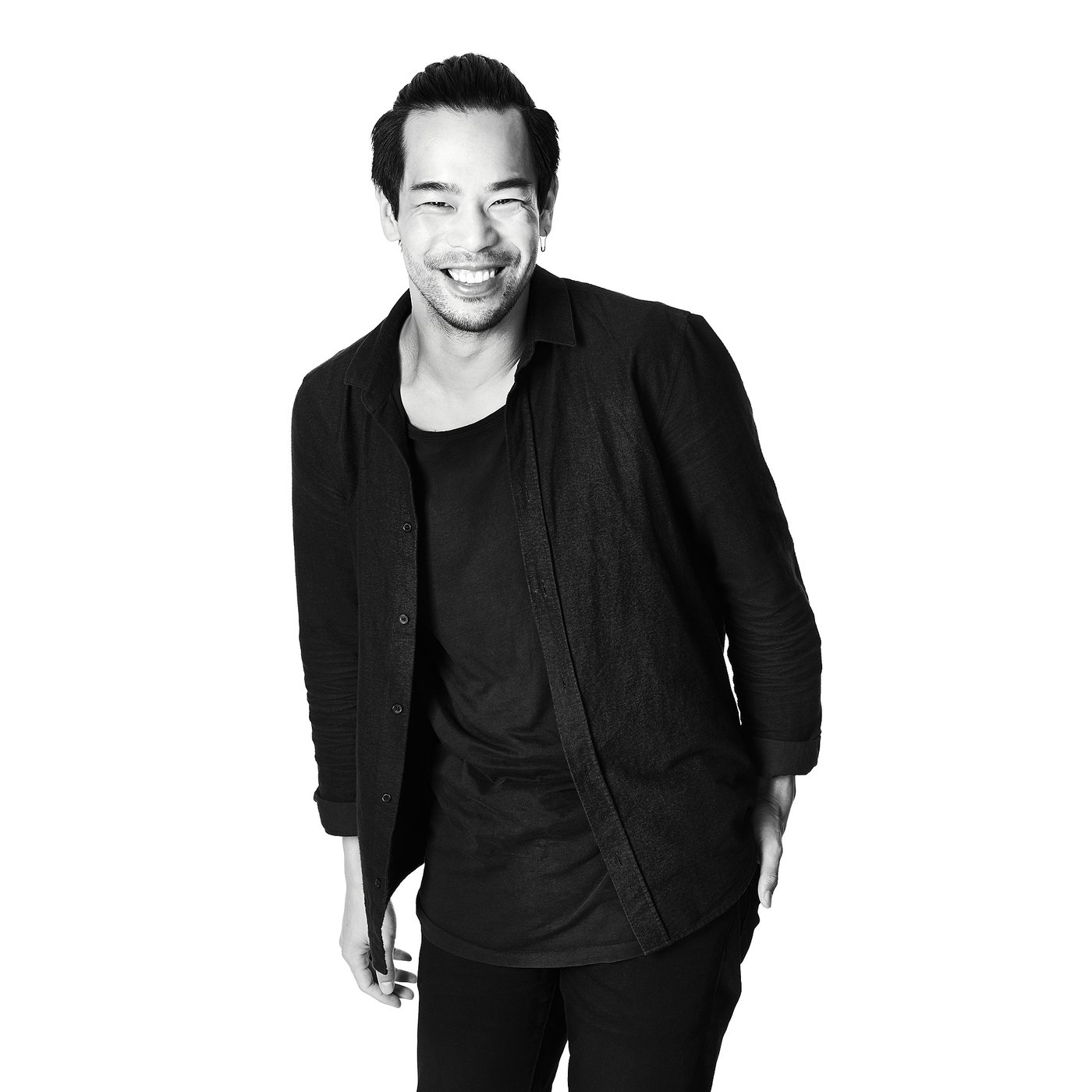 EKFÄNN Mirror with integrated lighting, dimmable wall mounted/black