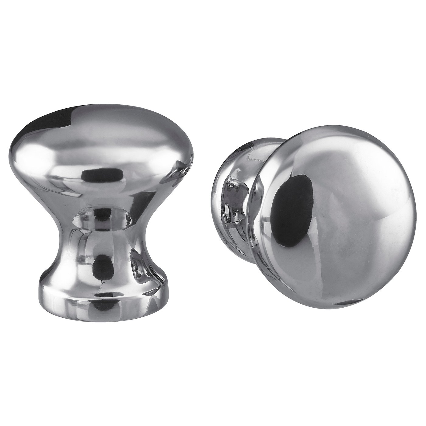 ENERYDA knobs, chrome, aluminium. Round, sleek, modern design.