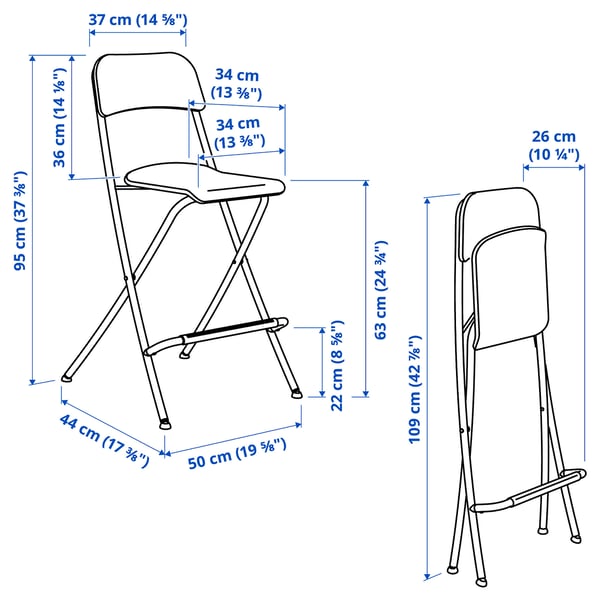 Illustration with measurements for the product: FRANKLIN.