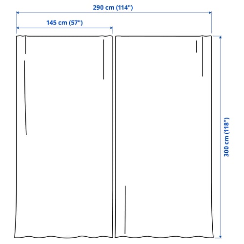 Illustration with measurements for the product: GINSTMOTT.