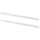 Two white metal rods with rounded ends lie parallel. Used for organising. Made of epoxy/polyester powder coated steel.