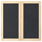 Two wooden-framed black felt bulletin boards side by side, ideal for notes and photos.