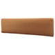 Golden-brown rectangular pillow on white background. Simple, plush design for comfort.