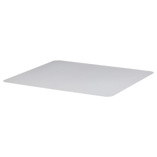 KOLON: clear, rectangular, plastic mat. Protects floors from dirt and spills.