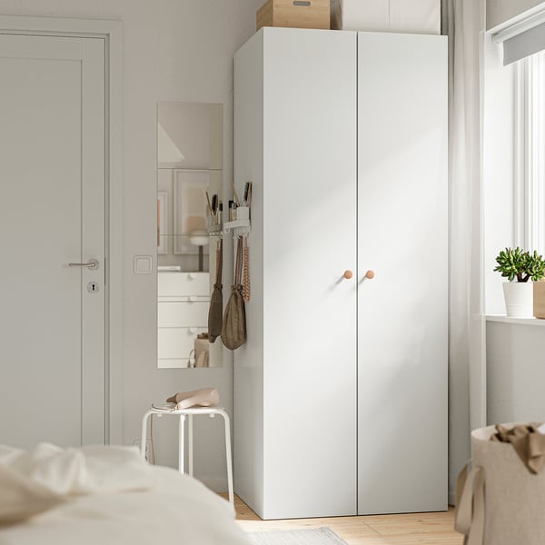 LASTARE Wardrobe combination, white, 80x62x201 cm