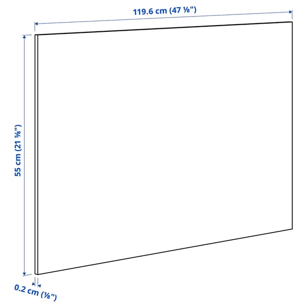 Illustration with measurements for the product: LYSEKIL.