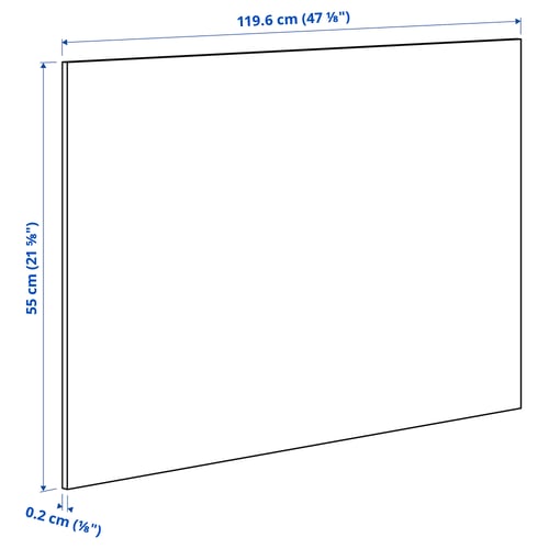 Illustration with measurements for the product: LYSEKIL.
