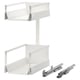 MAXIMERA white pull-out storage unit, steel, rectangular, with smooth runners.