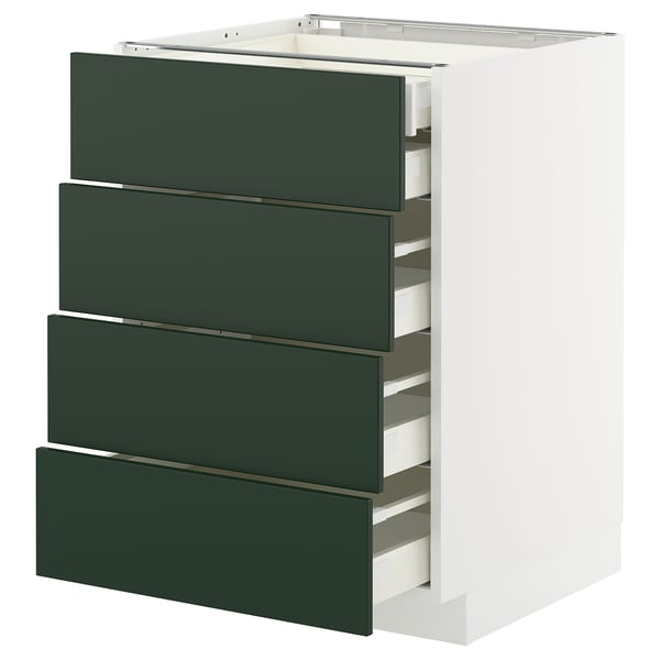 METOD kitchen unit, white/green, 4 drawers can be shortened to METOD kitchen unit, white/green, 4 drawers.