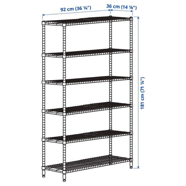 Illustration with measurements for the product: OLAUS.