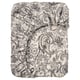 Black-and-white paisley fitted sheet, soft cotton-viscose, fits 26 cm mattress.