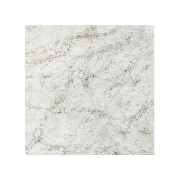 White marbled high-pressure porcelain slab.