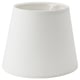 White SKOTTORP lamp shade, conical shape, fabric design.