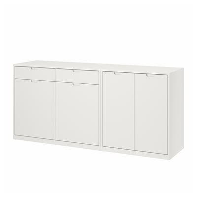 Off-white TONSTAD sideboard; minimalist design with several doors and drawers for storage.