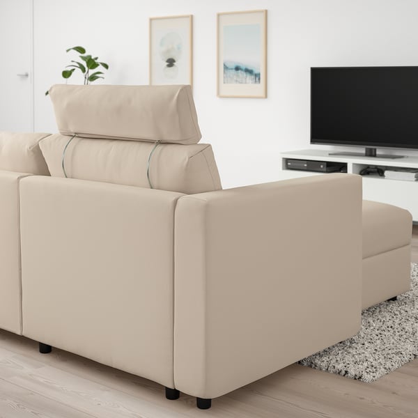 Beige VIMLE sofa in living room. Light, minimalist & spacious.