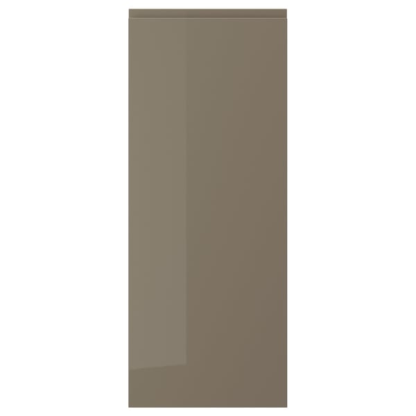 VOXTORP door: dark grey-brown, glossy finish, smooth, rectangular.