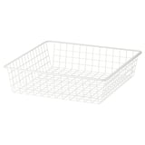 ALTARLIDEN white wire basket, rectangular, grid design, steel material.