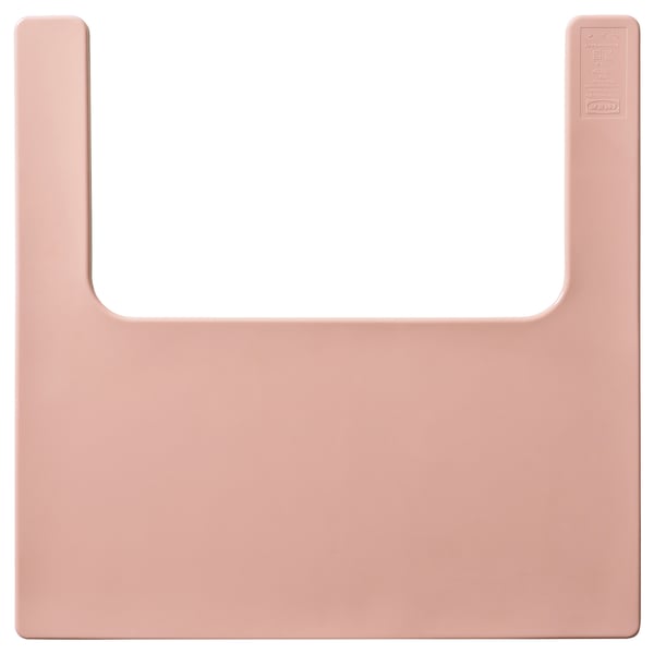 Light pink square silicone mat with handles. Simple, minimalist design for easy grip.