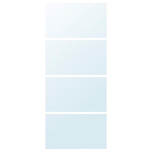 AULI mirror door set, clear glass panel, rectangular shape, fitting multiple sizes.