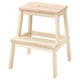 BEKVÄM step stool: lightwood, rectangular, two-step design for reaching high places.