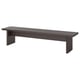 BERGSHYTTAN Bench, dark-brown ash veneer, 210x38 cm
