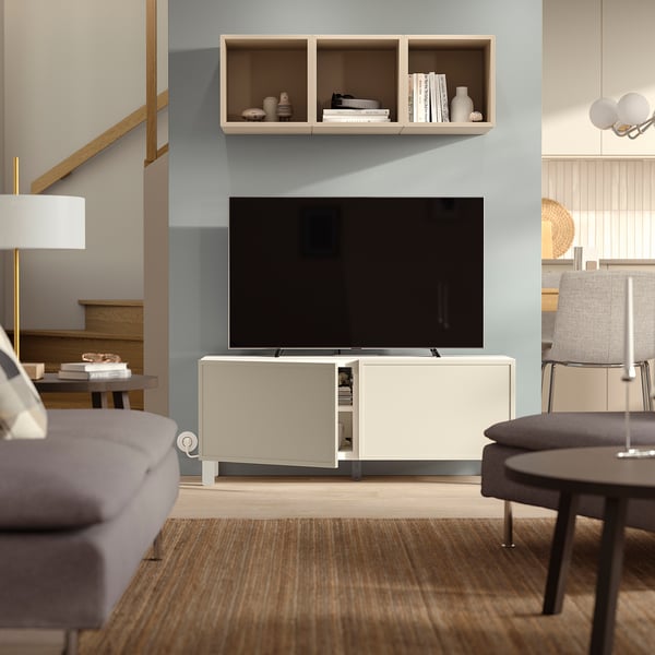 BESTÅ TV bench with doors