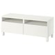 BESTÅ tv bench with drawers & open shelves.